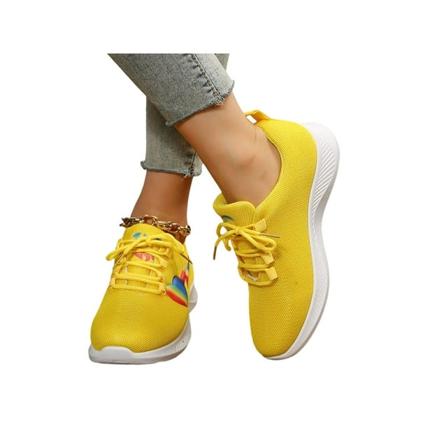 Yellow hotsell floral shoes