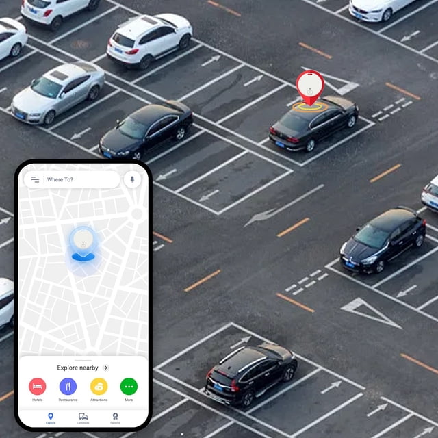 Oliegs Boxbollen Localisateur de Clés Rond Intelligent 5.0 avec Support App pour Clés Sacs et Plus Marche