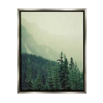 Overlooking Mountains Nature Landscape Photograph Luster Gray Framed Art Print Wall Art