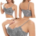 thumbnail image 3 of SNOWSONG Clearance! Push Up Bras for Women, 3 Pcs Women's Stretchy Camisole Bra Plus Size Comfort Wireless Bra Padded Lace Top Wireless Bras, Bras for Women, Comfy Bras for Women Gray S, 3 of 3