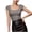 Gray, variant on Women Summer Tops Square Neck Lace Backless Casual Lounge Shirts Built-In Bra Soft Slim Fit Trendy Blouses Black L
