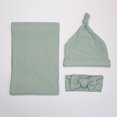 thumbnail image 1 of Manta para bebé europea y americana, banda para el pelo, gorro de neumático, traje de tres piezas, toalla para envolver súper suave y glutinosa para recién nacidos, bolsa antichoque, toalla, 1 of 6