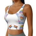 thumbnail image 2 of Kdxio LGBT Gnomes Print Workout Crop Tank Top for Women Racerback Yoga Tank Tops Athletic Sports Shirts Exercise Undershirts, 2 of 9