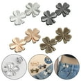 thumbnail image 4 of 1PCS Four Leaf Clover Tightener Adjustable Waist Buckle For Jeans, No Sewing Required Button Adjuster For Pants And Skirts Waist, 4 of 11