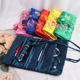 thumbnail image 4 of Bolsa de pergamino bordada, bolsa de joyería, rollo de joyería, bolsa de almacenamiento portátil con brocado de satén para anillos, colgantes y collares, 4 of 4