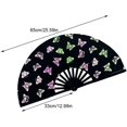 thumbnail image 7 of LINLIN Reflective Rainbow Folding Clack Hand Fan Large Bamboo Folding Fans Craft Hand Fans Handheld Fan Dance Fan for Festival Music Dancing Parties, 7 of 7