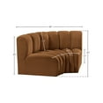 thumbnail image 3 of Meridian Furniture Arc Saddle Velvet Modular Sectional, 3 of 9