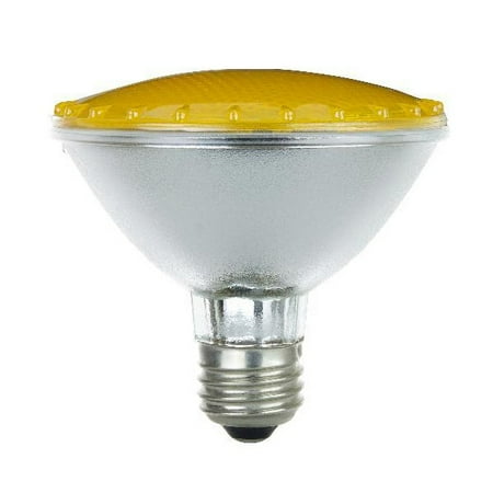 75w Par30 Floodlight - BulbAmerica 75W 120V PAR30 Narrow Flood Yellow Halogen Bulb