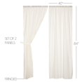 thumbnail image 6 of VHC Brands April & Olive Tobacco Cloth Fringed Long Panels, White, 2 Panels, 6 of 8