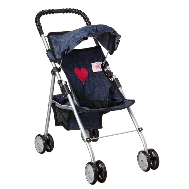 La Colección de Muñecas New York Mi Primera Muñeca Cochecito de Mezclilla