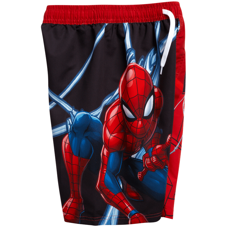 Marvel Avengers Boys' Rash Guard Set – Spider-Man and Captain America –  Kids' UPF 50+ Swim Shirt and Trunks for Boys (3T-12) 