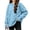 Light Blue, variant on Girls Sweatshirt Kids Casual Long Sleeve Tops Comfy Crew Neck Pullover Shirt with Thumb Holes Fall Winter Clothes(Black,11-12 Years)