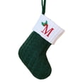 thumbnail image 6 of Hvmvliv Embroidered Christmas Letter Stocking Green Knitted Stockings Gifts Bag for Kids Candy Storage Christmas Tree Hanging Stocking M, 6 of 6