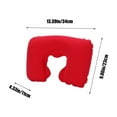 thumbnail image 3 of LACKUST Comfortable Travel Neck Pillow - PVC Flocked U-Shaped Cushion for Aviation, Outdoor, Home Use, Portable Inflatable Cervical Support Pillow with Soft Velour Cover,Red, 3 of 6