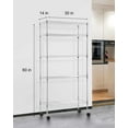 thumbnail image 2 of CL.HPAHKL 5-Wire Standing Storage Shelves, Adjustable Metal Shelving Units for Laundry Bathroom Kitchen Pantry Closet, 30"L x 14"W x60"H, Chrome, 2 of 7