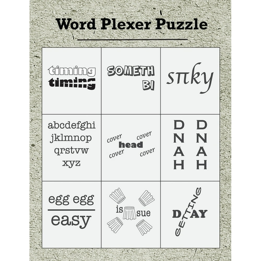 word plexer puzzle rebus puzzles word phrase games teasers book large