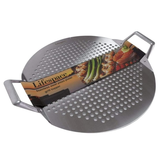 Lifespace Stainless Steel Pizza Plate/ Grill Topper