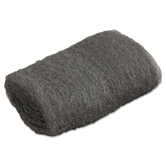 No. 00 Very Fine Industrial-Quality Steel Wool Hand Pads - Steel Gray (16 Pads/Sleeve, 12/Sleeves/Carton)
