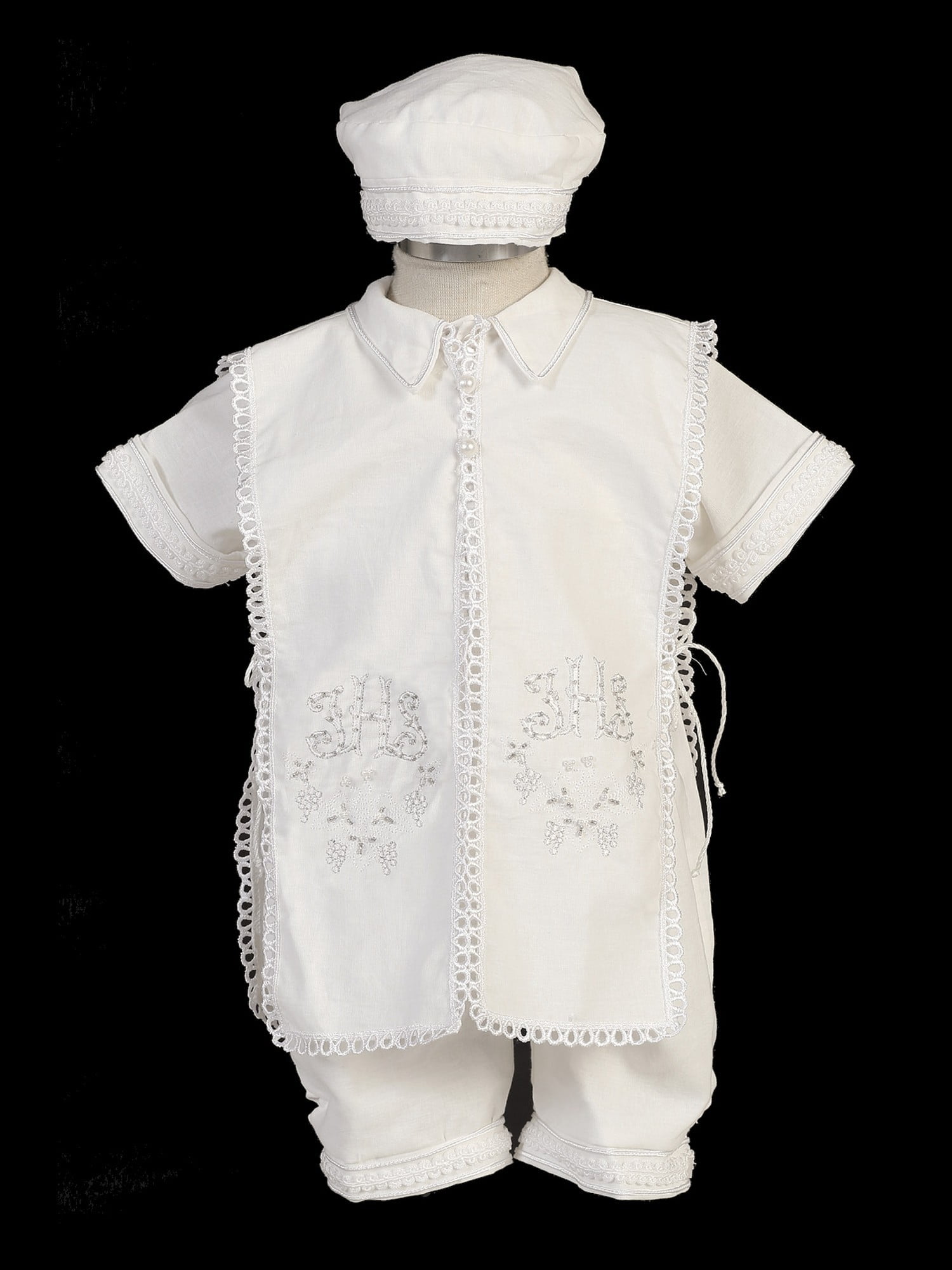 baby boy white linen outfit