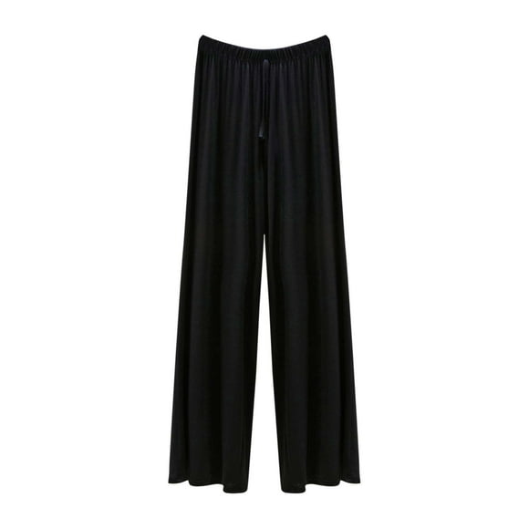 Fall Saving! HVOBTTY Women's Casual Long Trousers, Women's Elastic Waist Leisure Home Furnishings Printed Pants Black, XXXL