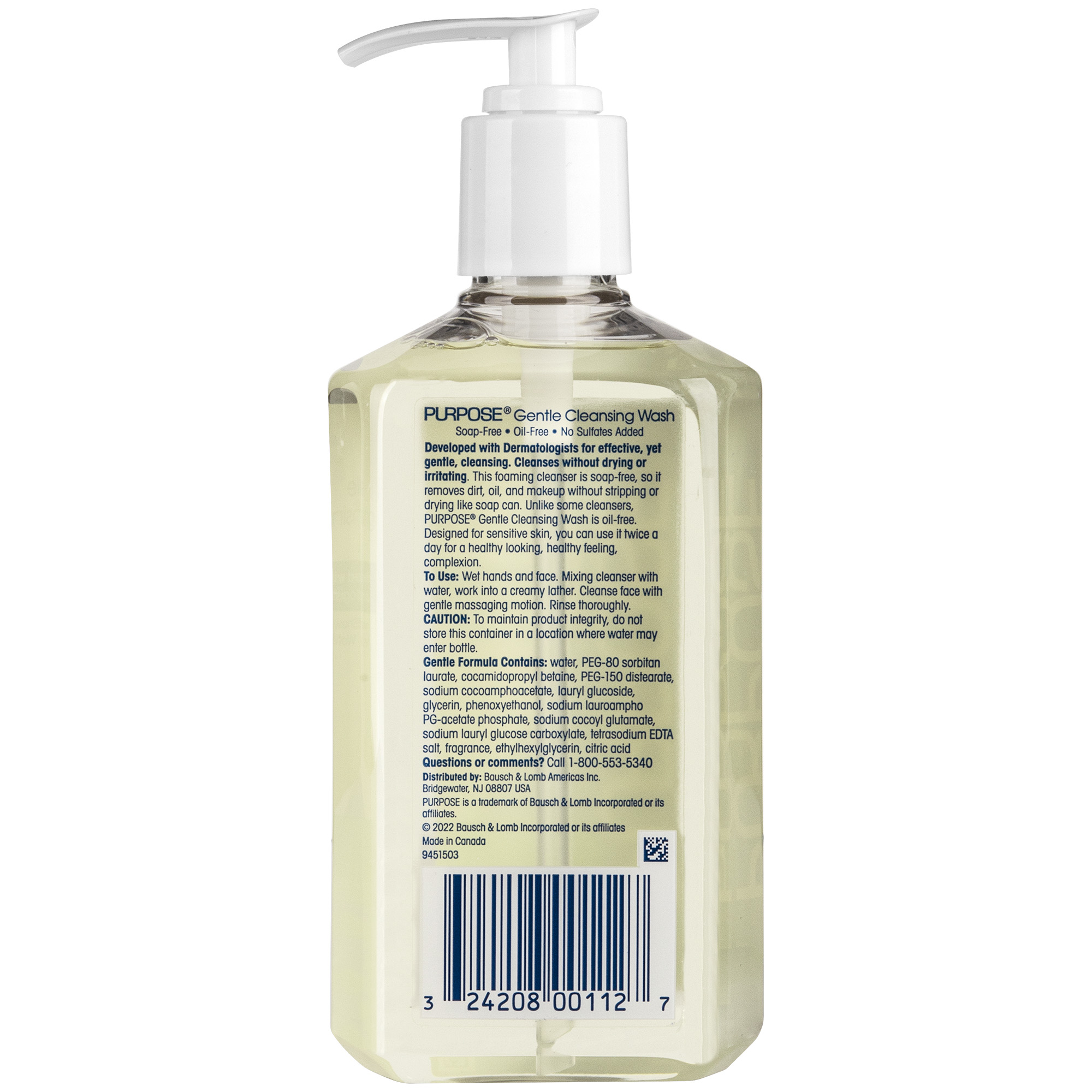Purpose Gentle Cleansing Face Wash, 12 oz photo 4