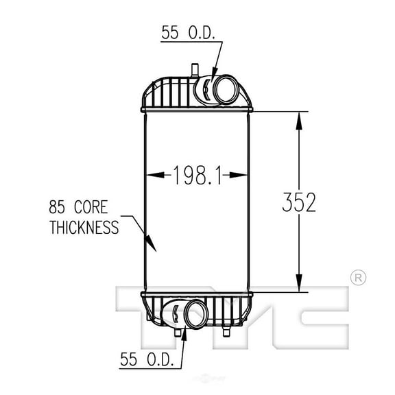 TYC 18092 Intercooler Fits select: 2017-2019 KIA SPORTAGE, 2020-2021 KIA SPORTAGE SX