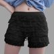 thumbnail image 2 of Pantalones cortos cómodos de cintura alta con encaje liso para mujer - Poliéster y spandex, corte holgado y sexy para ropa de estar por casa/ropa interior, 2 of 4