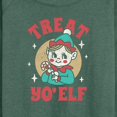 thumbnail image 3 of Instant Message - Treat Yo Elf Christmas - Women's Lightweight French Terry Long Sleeve Shirt, 3 of 6