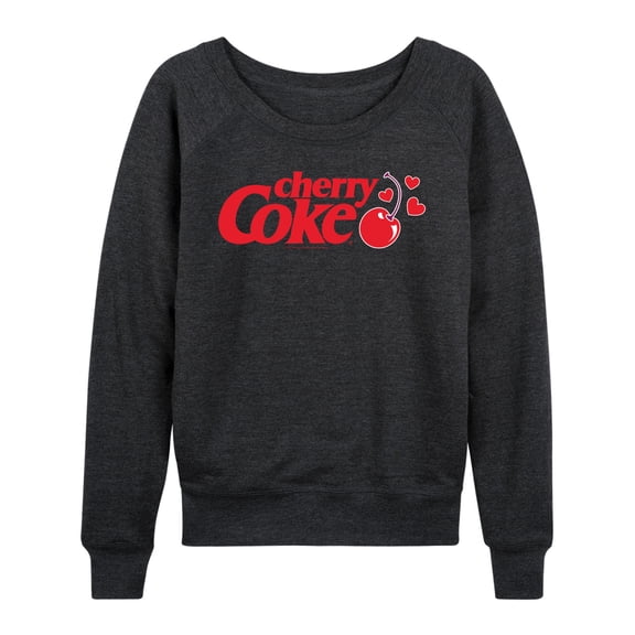 Coca-Cola - Cherry Coke Heart Cherry - Women's French Terry Long Sleeve Shirt