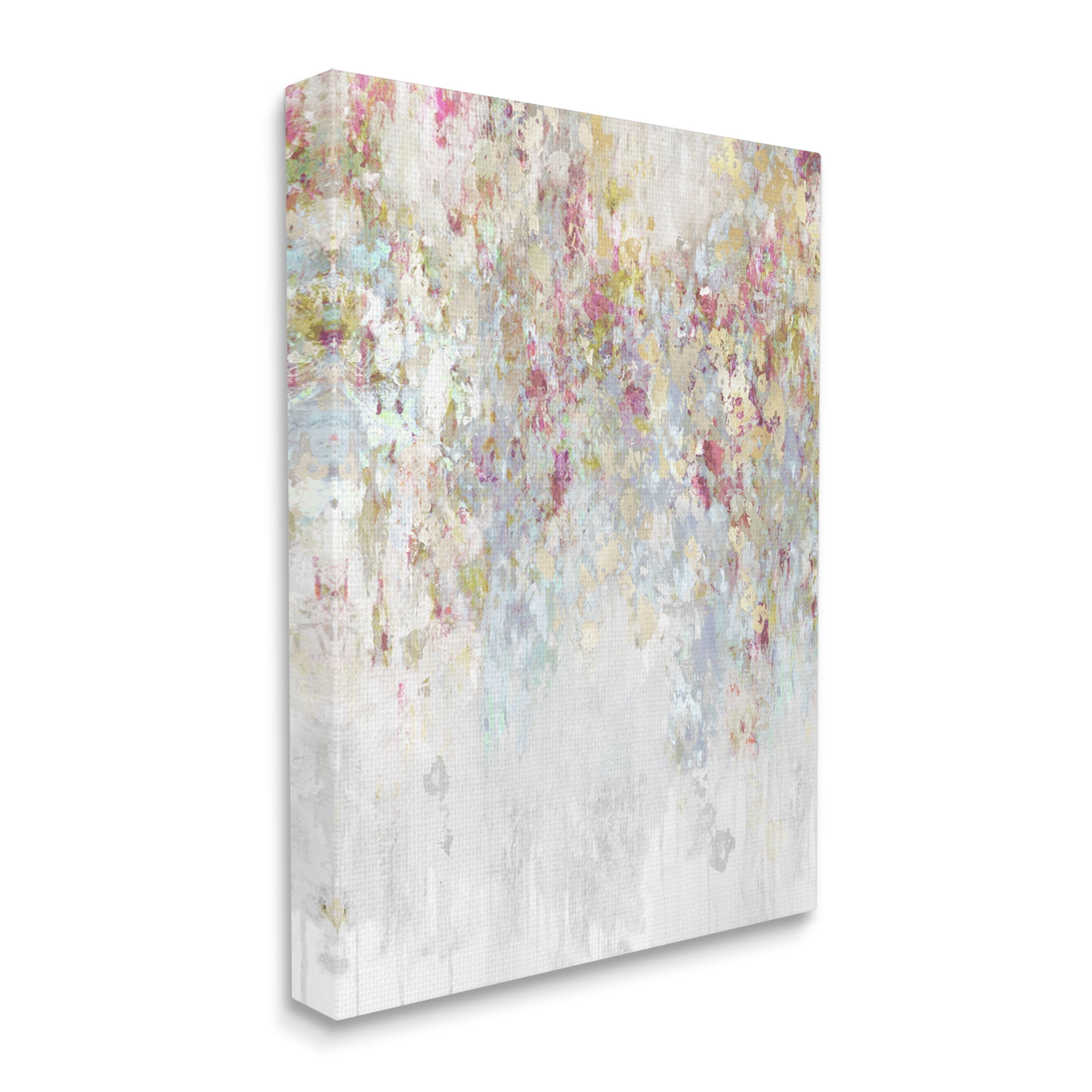 Stupell Industries Modern Cascading Pink Flowers Abstract Painting Confetti Florals, 16 x 20,Design by Nikki Robbins