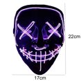 thumbnail image 2 of Máscara de purga LED Sinwind, máscara de purga, máscara de Halloween LED, máscara LED con 3 modos de flash para fiesta, Halloween, carnaval, decoración de disfraces (púrpura) Zhivalor OTTO-ZYS-0242, 2 of 7