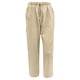 thumbnail image 4 of Pantalones Largos de Pierna Ancha Informales de Algodón Sólido Con Cordón de Lino Y Cintura Elástica Para Mujer Odeerbi  ODB-6, 4 of 6