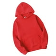 thumbnail image 3 of Qarigey Sudadera con capucha de algodón, sudadera con capucha unisex, sudadera con capucha unisex de algodón que absorbe el sudor Camisetas Rojo 3XL, 3 of 6