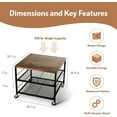 thumbnail image 2 of Fridge Stand with Storage, Heavy Duty Refrigerator Cart for Dorms and Kitchens, 2 of 8