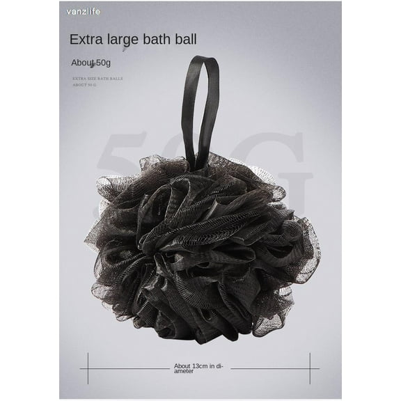 Pack of 4 Bath and Shower Loofahs: Multi-Color Exfoliating Shower Puff Sponges for Bathing and Scrubbing