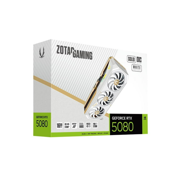 ZOTAC SOLID OC White Edition GeForce RTX 5080 16GB 256-Bit