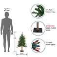 thumbnail image 6 of Northlight Pre-Lit Medium Alpine Artificial Christmas Tree - 3' - Multi Lights, 6 of 8