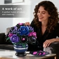 thumbnail image 5 of TERRAMUS Purple Bouquet Building Set, 507 Flower Building Kit, Home Decor Rose Construction Blocks Toy for Ages 12+, 5 of 9