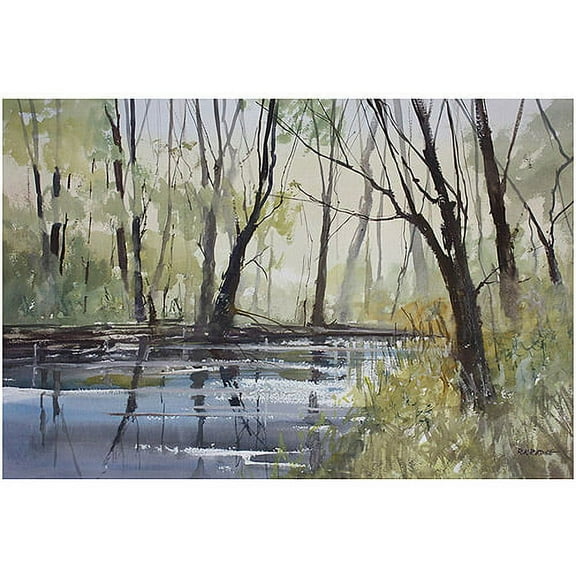 Trademark Art "Pine River Reflections" Canvas Art by Ryan Radke