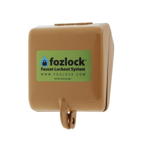 Fozlock Outdoor Hose Bibb Faucet Lock, Tan (Best Way To Insulate Outdoor Faucets)