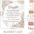 thumbnail image 5 of Flannel Throw Blanket, 60*50 Inches, Polyester, Daughter Gifts, Year-Round Use, Creative Gift for Daughter from Mom or Dad, Birthday, Graduation, Christmas, 5 of 6