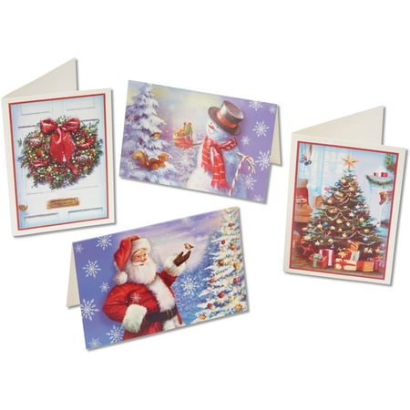 Christmas Assorted Boxed Cards, Traditional Christmas, Pack of 40 - Walmart.com