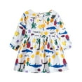 thumbnail image 7 of MXIEZI Baby Girls Long Sleeve Printed Dress Newborn Spring Fall Casual Cute Princess Dress for Kids Girls 6 Months - 6 Years, 7 of 7