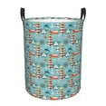thumbnail image 6 of Picia Sea Lighthouse Large Laundry Basket, Waterproof, Freestanding Laundry Hamper, Collapsible Tall Clothes Hamper with Extended Handles-, 6 of 8