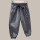 thumbnail image 2 of Odeerbi 3-12 Años Niños Pantalones de Algodón Entrenamiento Deportes Pantalones de Jogger Primavera Casual Elástico Cintura Cordón Joggers, 2 of 7