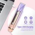 thumbnail image 4 of 2 in 1 Women Electric Shaver, Dual Head Bikini Trimmer for Women, Painless Electric Razors for Silk Skin, Ceramic Blade, Waterproof Wet & Dry Use Body Hair Removal for Trip, 4 of 7
