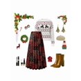 thumbnail image 5 of Jaimenalin Women'S Chiffon Elastic High Waist Pleated A-Line Flared Maxi Skirts Flower-215 XL, 5 of 9