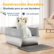 thumbnail image 4 of Caja de arena de acero inoxidable, caja de arena para gatos de lados altos con cuchara, alfombrilla para gatos, Bolsas de arena para gatos, 48L caja de gato fácil de limpiar para gatos grandes, 4 of 7