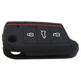 thumbnail image 3 of Unique Bargains Black Silicone 3 Button Remote Key Cover Case Shell for Volkswagen for Skoda, 3 of 4