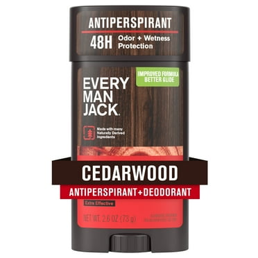 Every Man Jack Cedarwood Antiperspirant Deodorant, 2.6 oz